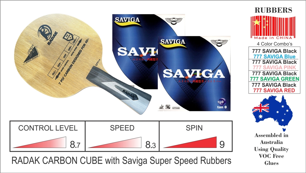 Radak Super Starter Combo with Dawei Saviga Super Speed Rubbers